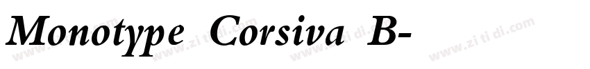 Monotype  Corsiva  B字体转换